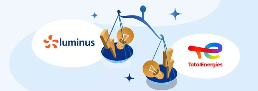 Vergelijk energieaanbiedingen van Luminus en TotalEnergies